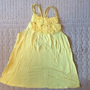 Express bright yellow summer tank top